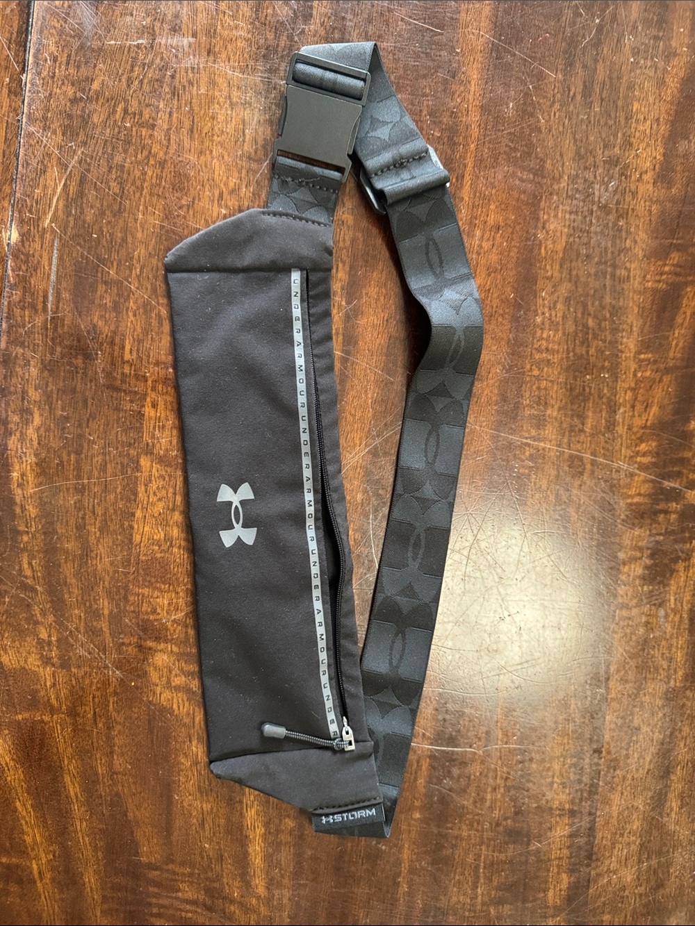 Under Armour Black Waist Sling with Reflective Logo